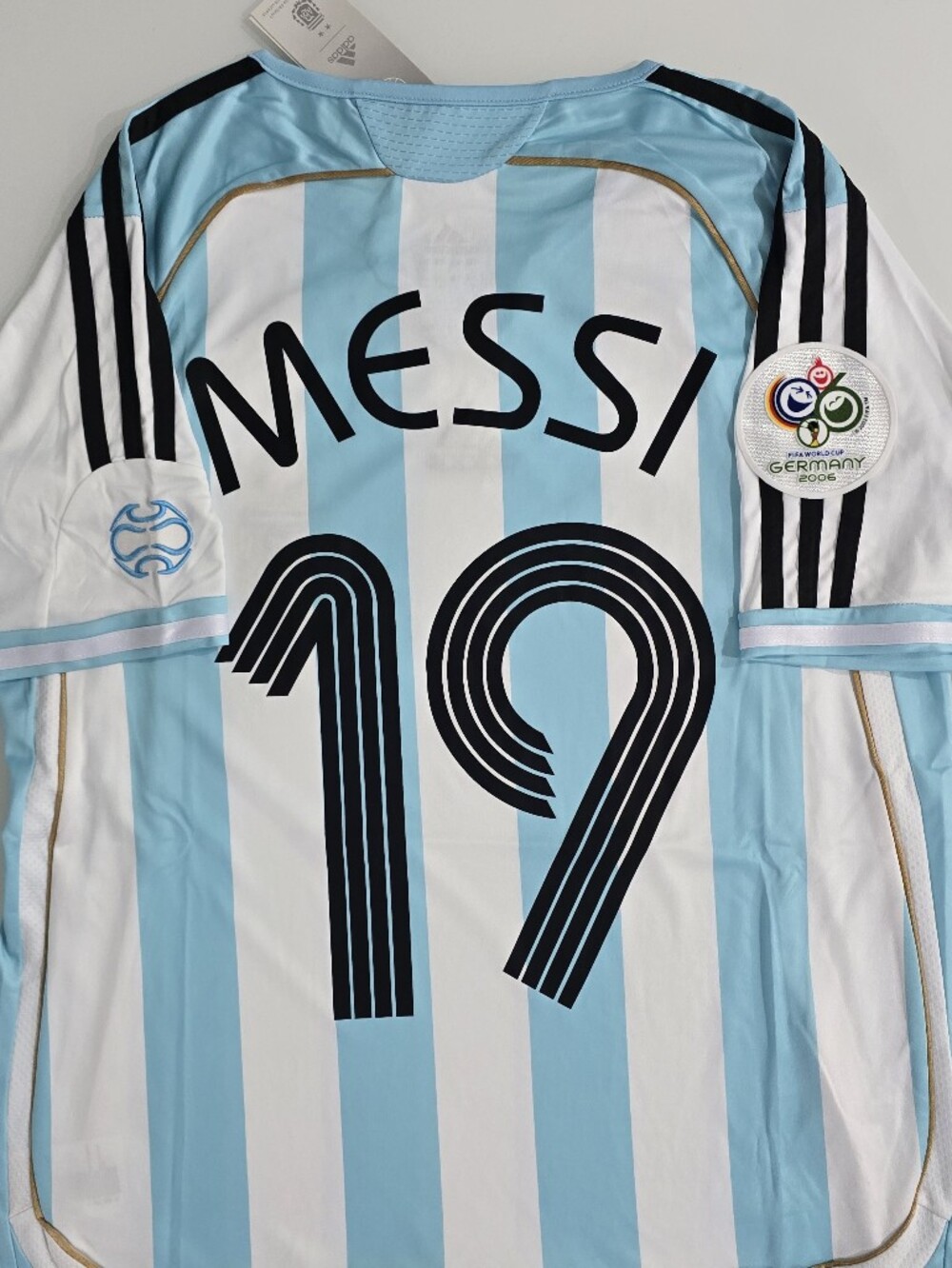 & Other Stories Argentina Lionel Messi 19 Blue White Striped Jersey